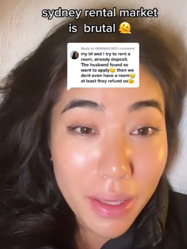 Sophia Kim found the Sydney rental market ‘wild’. Picture: TikTok