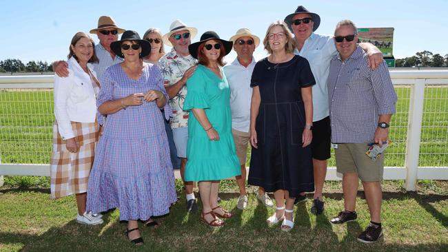 BAIRNSDALE, AUSTRALIA – MARCH 22 2024 Denice Parslow and friends attend the Bairnsdale Cup race day. Picture: Brendan Beckett