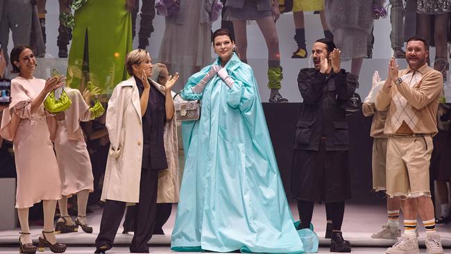 Linda Evangelista made a triumphant return to the runway for Fendi during New York Fashion Week at Manhattan’s Hammerstein Ballroom. Picture: Andres Kudacki/AFP