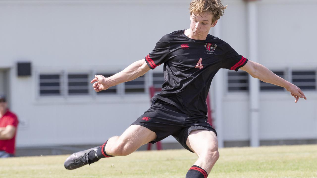 GPS First XI Football. St Joseph's Gregory Terrace vs The Southport School. GT #4 Archie Hanson. 5 September, 2020. Picture: Renae Droop