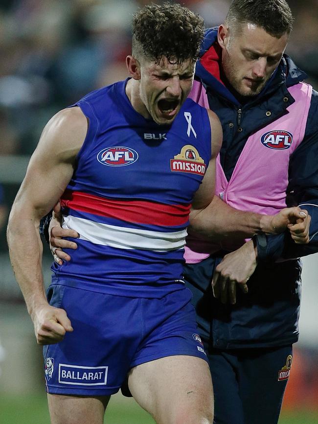 Tom Liberatore injured his ankle in Round 19. Picture: Wayne Ludbey