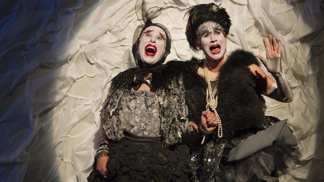 Geoff Revell and Jacqy Phillips in The Ham Funeral, 2012.
