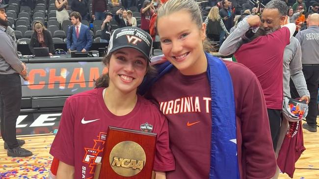 Georgia Amoore with Keeley Frawley after her win in the Elite Eight. Picture: Anita Frawley.