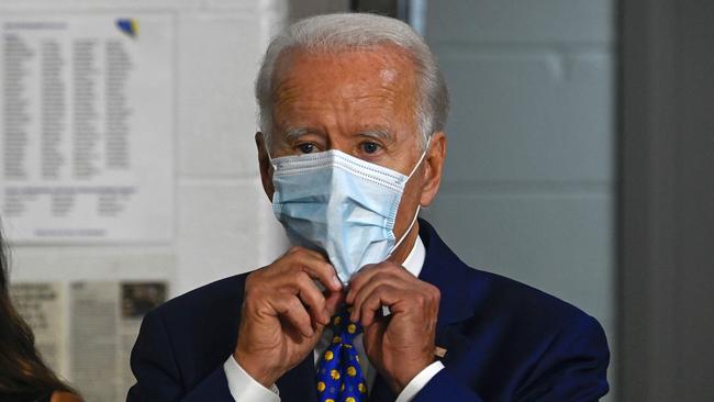 Media coverage of the nation’s standing would change dramatically after a Biden victory, even if the reality does not. With Biden in power, the epidemic’s trajectory would not change. Picture: AFP