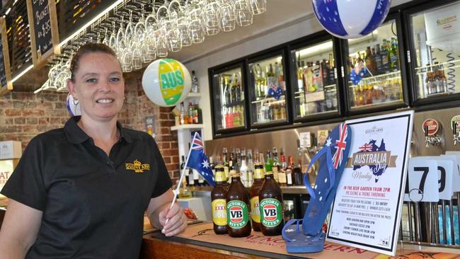 AUSSIE SPIRIT: The Queens Arms manager Tracy Campbell is excited for their Australia Day party. Picture: Molly Hancock