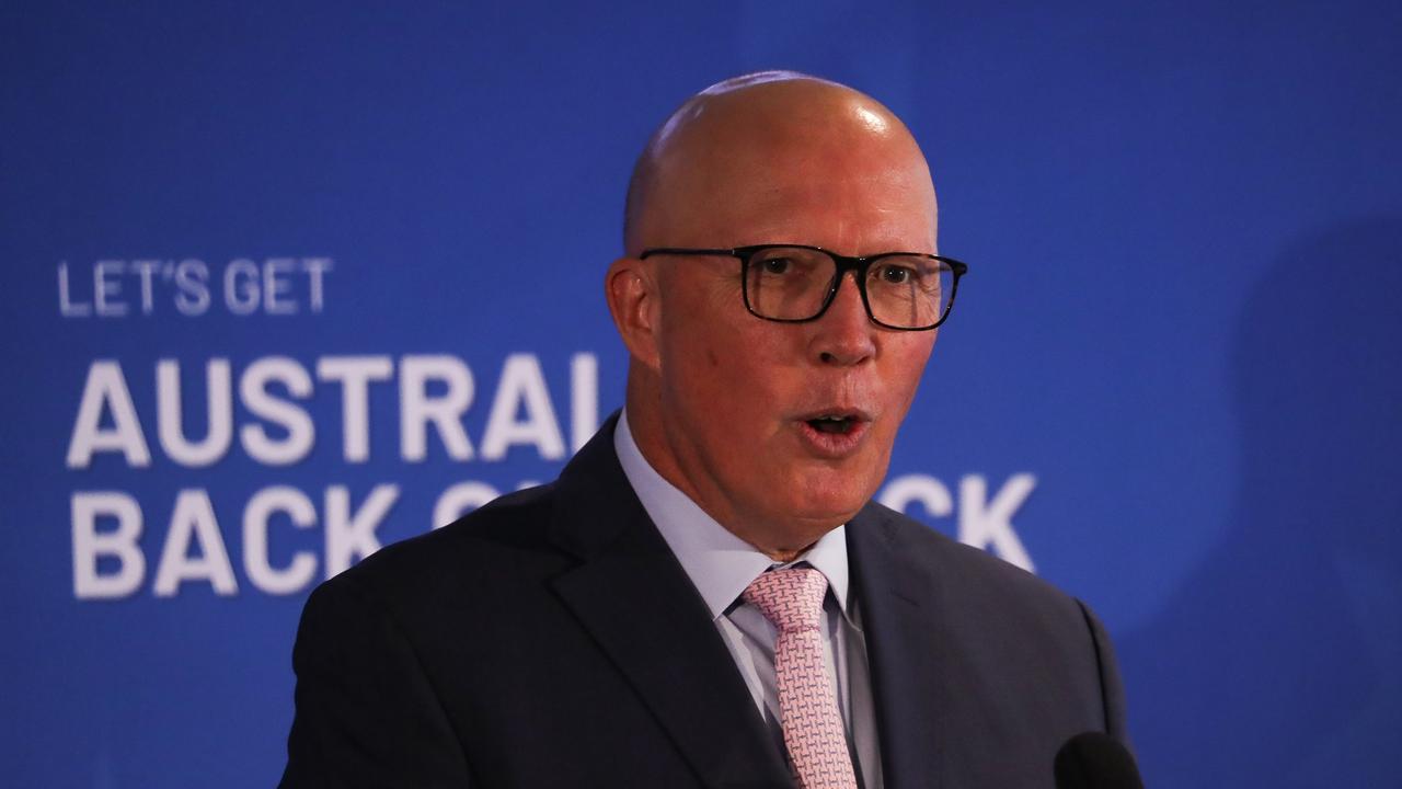 Peter Dutton accused the Prime Minister of convening a national cabinet meeting on anti-Semitism “just to tick the box”. Picture: NewsWire/ Gaye Gerard