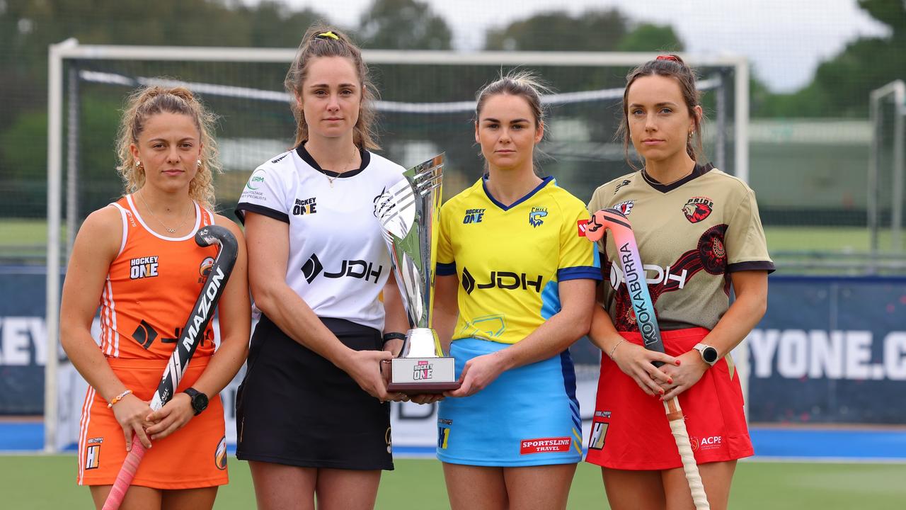 Rosie Malone, Rachel Frusher, Kalindi Commerford and Greta Hayes will battle for the Hockey One championship title this weekend. Photo: Supplied