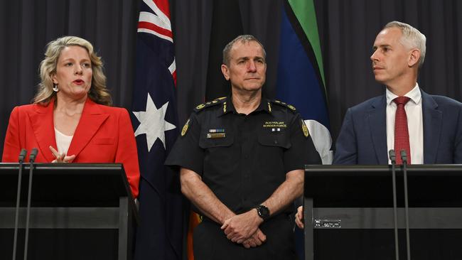 The absence of the two key ministers, Immigration Minister Andrew Giles and Home Affairs Minister Clare O’Neil, is hard to comprehend, writes Simon Benson. Picture: NCA NewsWire / Martin Ollman