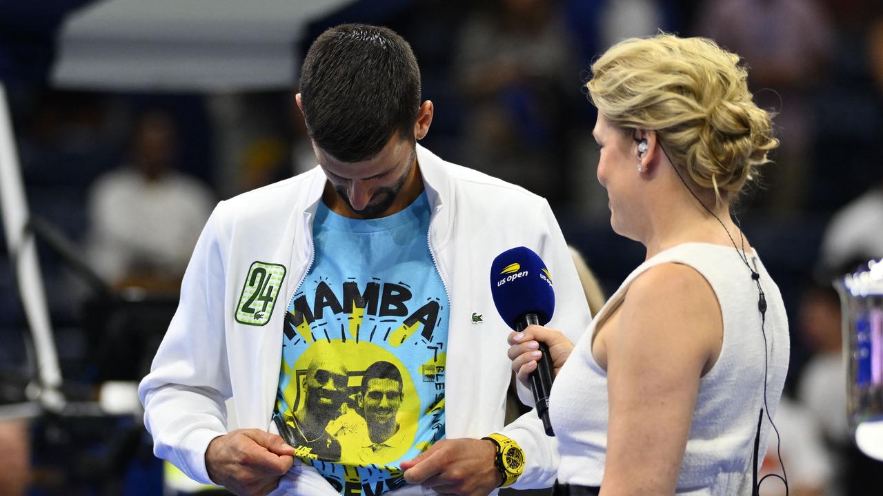 Serbia's Novak Djokovic paid tribute to late basketball star Kobe Bryant. Picture: ANGELA WEISS/AFP