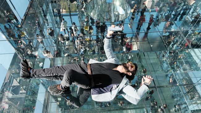 The public visits the Summit One Vanderbilt observation deck on Thursday. Picture: AFP