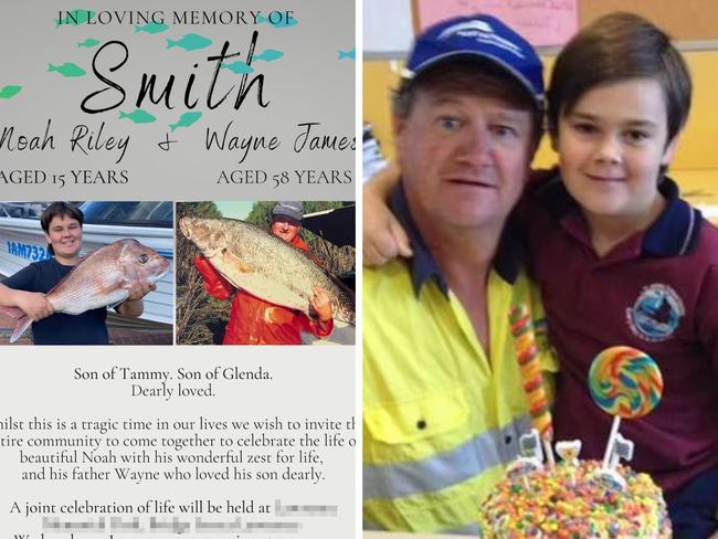 Wayne Smith and Noah Smith - dead in suspected murder suicide in Yamba in June 2023.