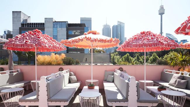 The bright pink hues of Slims. Source: Slims Rooftop