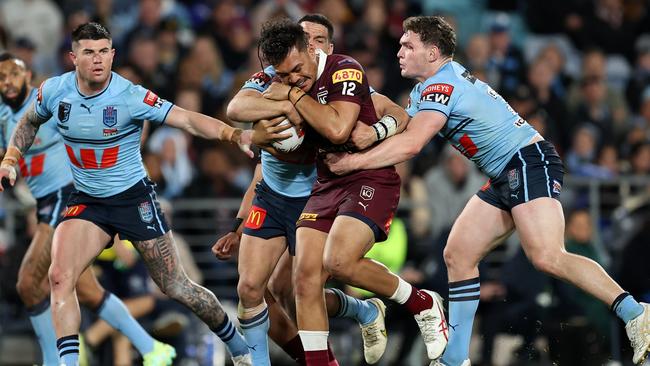 Players during game three of the 2023 State of Origin series at Accor Stadium. Picture: Brendon Thorne/Getty Images