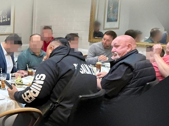 Victorian opposition leader Matthew Guy and Michael Piastrino at Ricardo's Trattoria in Albert Park.Left to right Elijah Salesui, Malaki Salesui and Mick Mantzaris with Matthew Guy top right and  Michael Piastrino bottom rightPicture: Supplied