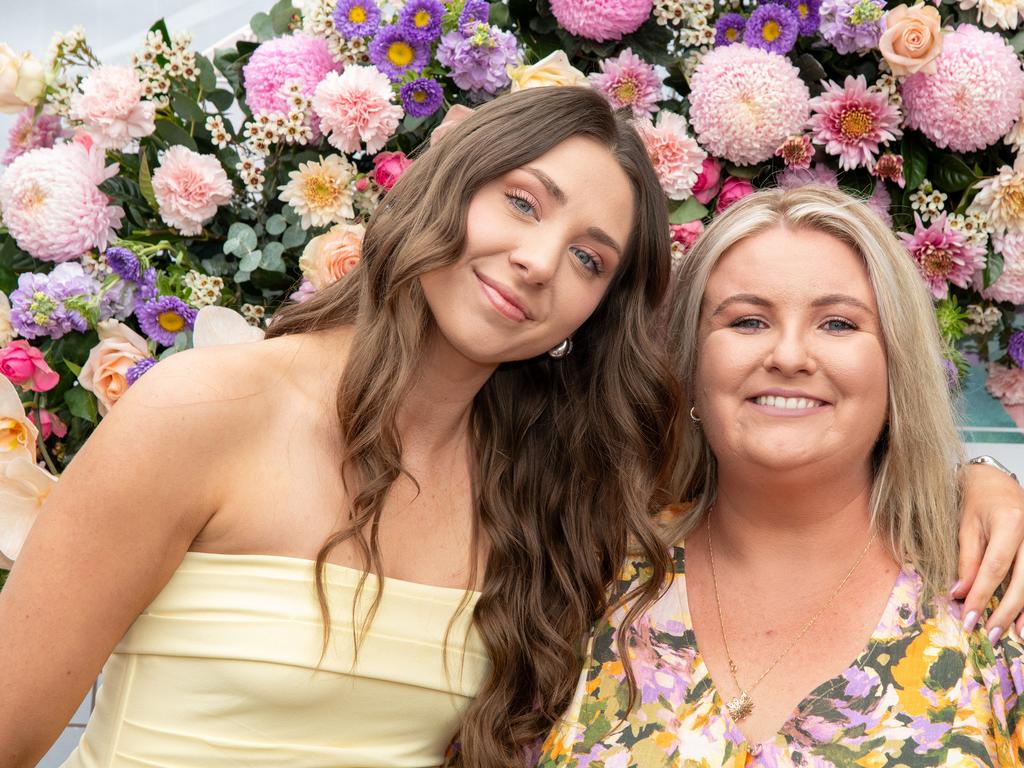 Mackenzie Rohde (left) and Casey Hutson. IEquine Toowoomba Weetwood Raceday - Clifford Park Saturday September 28, 2024 Picture: Bev Lacey