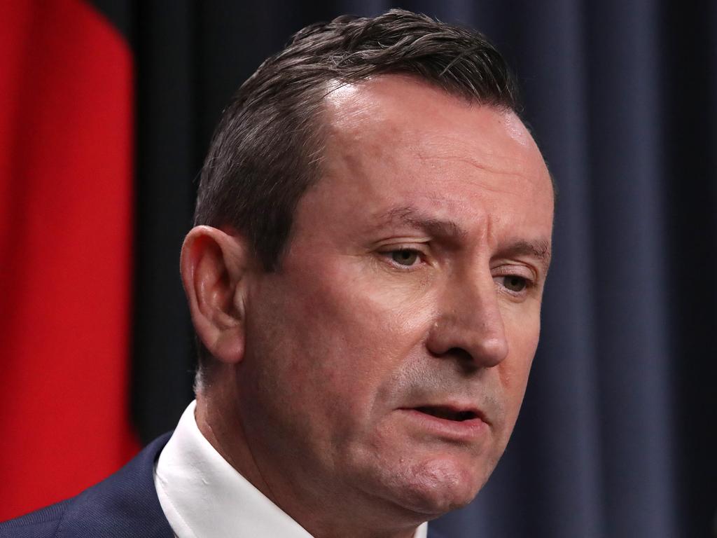 Premier Mark McGowan says WA police have turned back a number of people in the past few days who weren’t authorised to enter the state. Picture: Colin Murty/The Australian