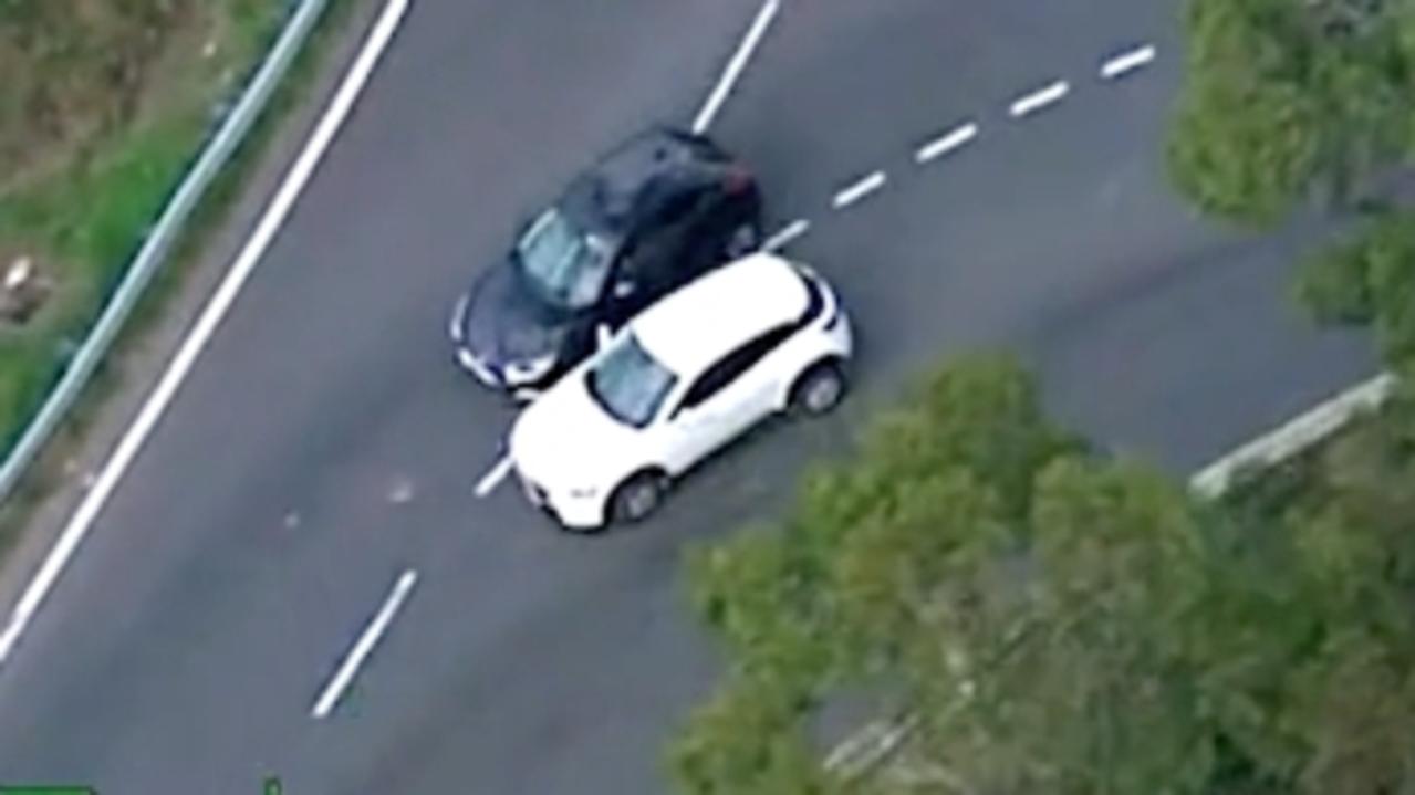 Wild chopper footage as car pursued across Sydney