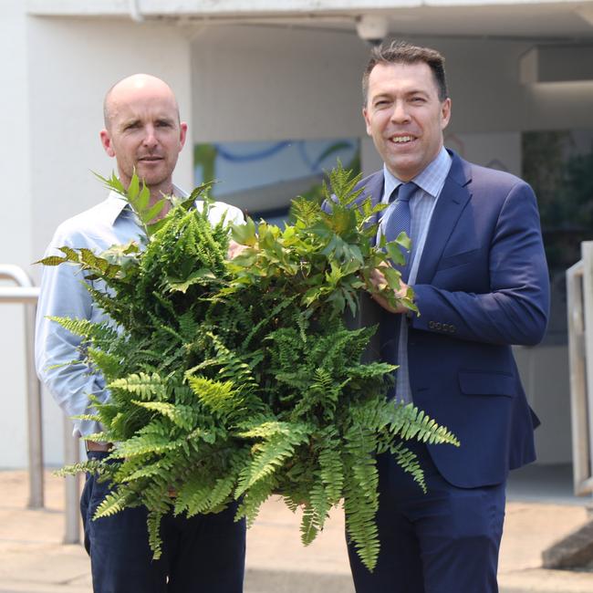 Junglefy managing director and co-founder Jock Gammon and Campbelltown Mayor George Brticevic.