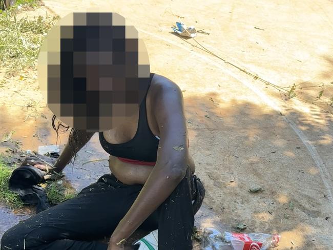 14/12/2024: A woman fell to the ground in Alice Springs after being beaten by another person during an altercation, and police and ambulance were called to the incident. Picture: Supplied,