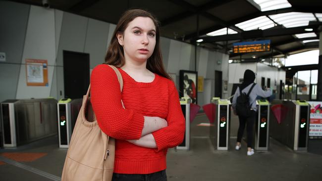 Isabella Lo Sordo was sexually harassed on a train a few years ago. Picture: Michael Klein