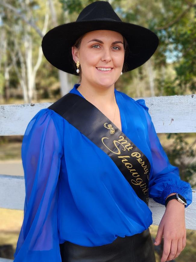 Casey Cleary of Mount Perry Show Society 2023 Burnett Showgirl.