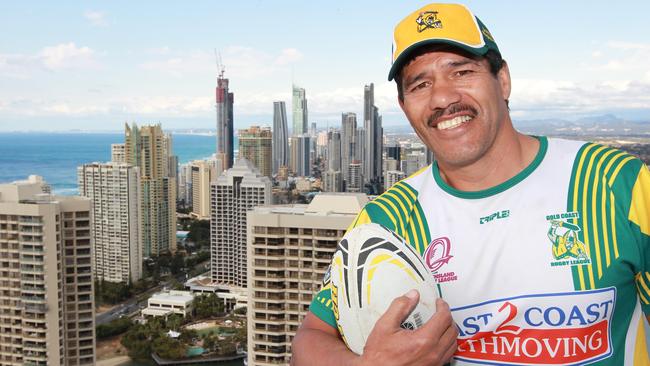 Sam Stewart looks over the coast from his Surfers Paradise home. Picture: Glenn Hampson