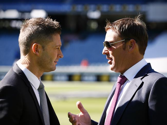 Michael Clarke will call the third and fourth Tests for Channel Nine alongside Shane Warne, one of the revelations of the commentary team. Picture: Wayne Ludbey