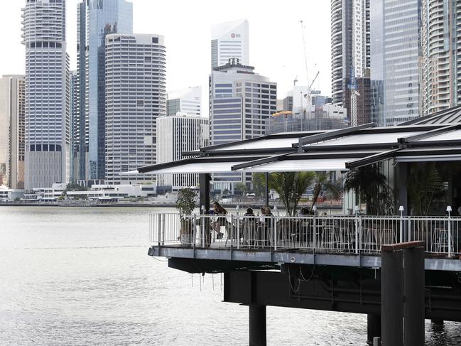 Mr Percival's at Howard Smith Wharves yesterday, after a shooting on Monday. Picture: Josh Woning/AAP