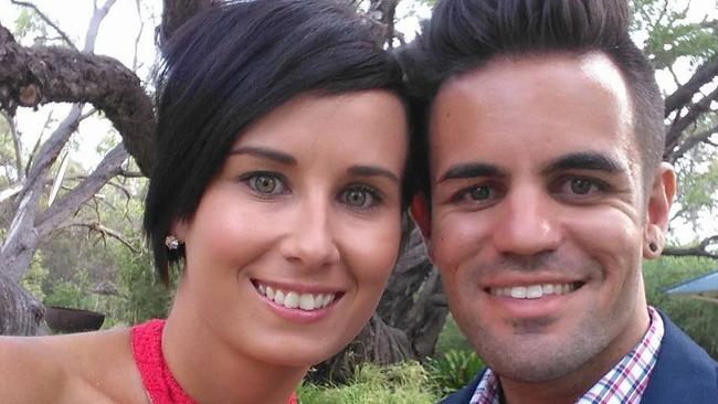 Perth man Jarred Wall, pictured with his fiancee, delivered the perfect response to racism.