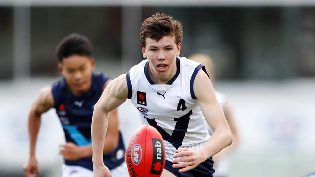 Finn O’Sullivan won the Kevin Sheehan Medal for the best player at the under-16 national championships. Picture: Dylan Burns/AFL Photos