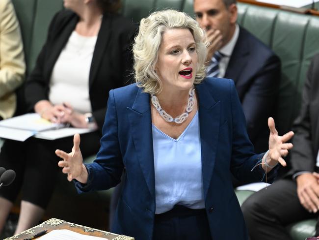 CANBERRA, AUSTRALIA  - NewsWire Photos - February 12, 2025: Minister for Housing and Minister for Homelessness, Clare O'Neil during Question Time at Parliament House in Canberra. Picture: NewsWire / Martin Ollman