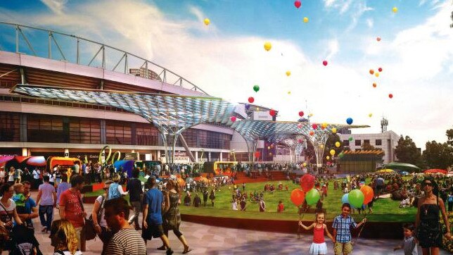 An artist’s impression of a redeveloped Marvel Stadium.