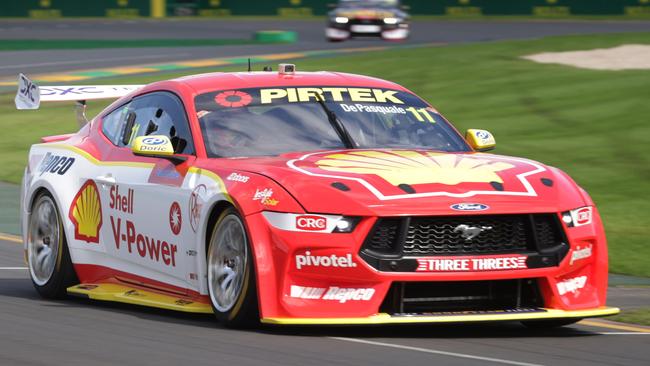 Shell V-Power Racing Team Anton de Pasquale Ford Mustang GT in action at the Australian Grand Prix. Picture: David Caird