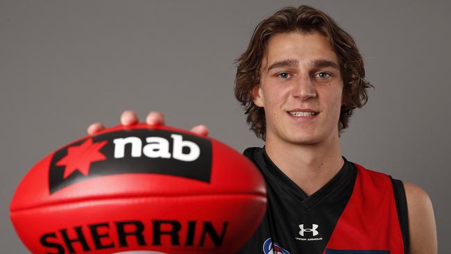 Harrison Jones was selected by Essendon, but he’s one to avoid in SuperCoach. Picture: Dylan Burns/AFL Photos via Getty Images.