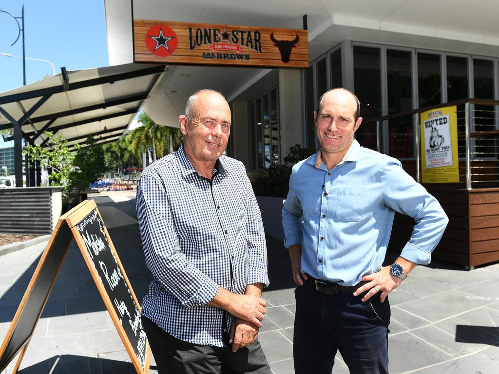 Lonestar is opening on Palmer Street. CEO Kim Gerry with Colliers leasing executive Shaun McLaren. Picture: Shae Beplate.