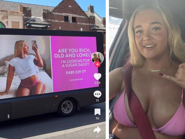 A message on a mobile billboard being driven around one of Australia's wealthiest areas has been met with a mixed reaction.