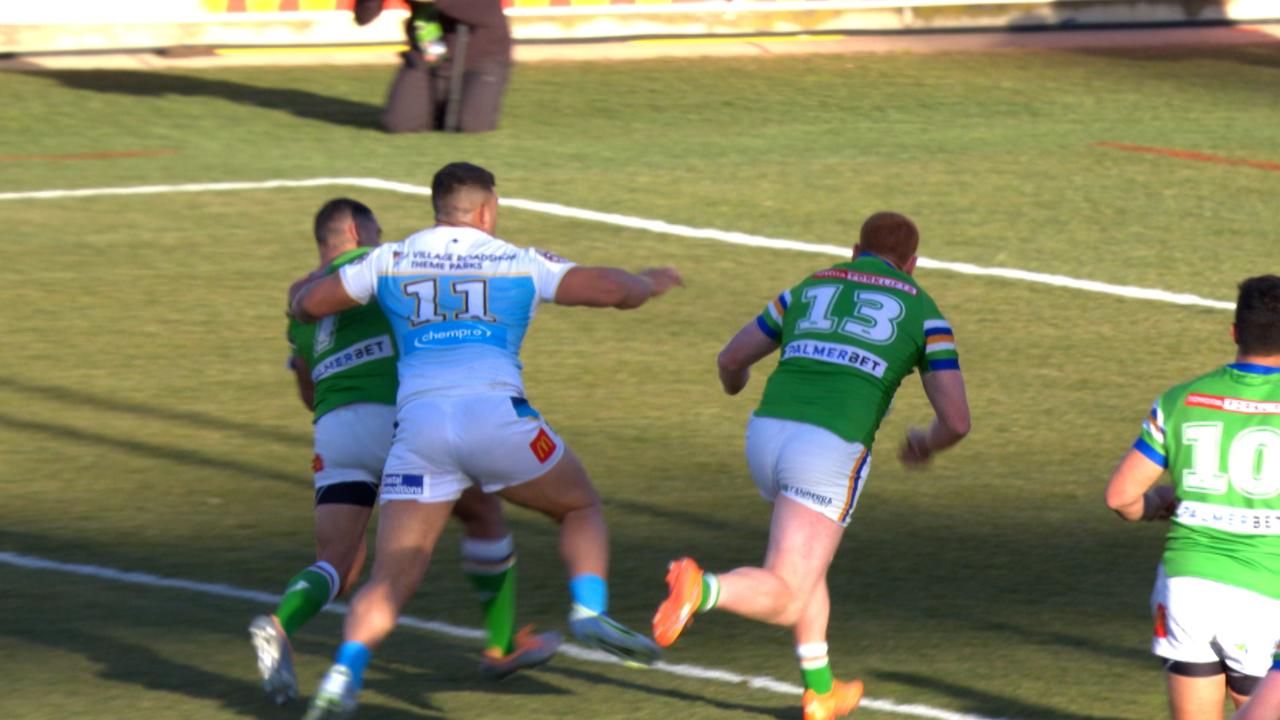 David Fifita was going for the ball. Photo: Fox Sports.