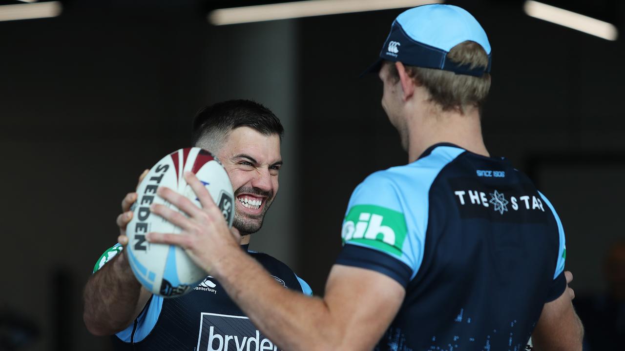 Sydney Roosters skipper James Tedesco is expecting close friend and NSW Blues Origin brother Tom Trbojevic to bounce back. Picture: Brett Costello