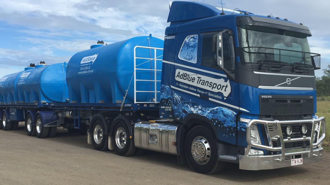 One of Adblue's multipurpose B-doubles, delivering AdBlue in bulk.