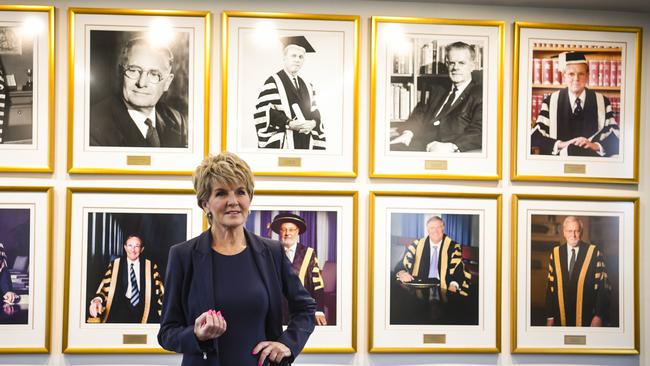 Australian National University (ANU) chancellor Julie Bishop. Picture: AAP