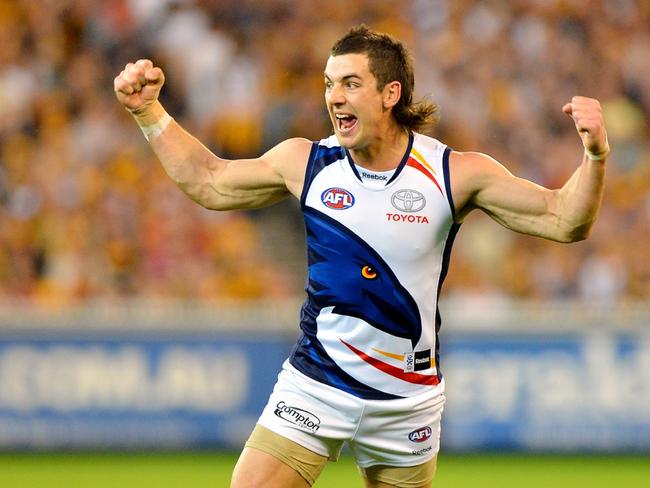 Crows star Taylor Walker during the 2012 AFL preliminary final. Picture: George Salpigtidis.