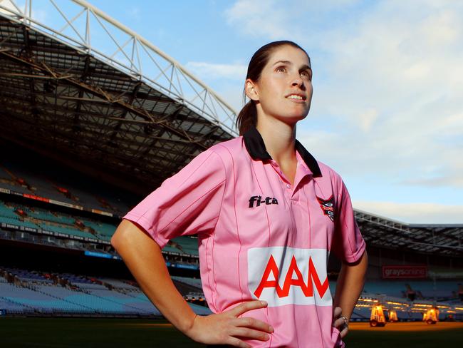 Kasey Badger is still waiting her turn to referee in first grade.