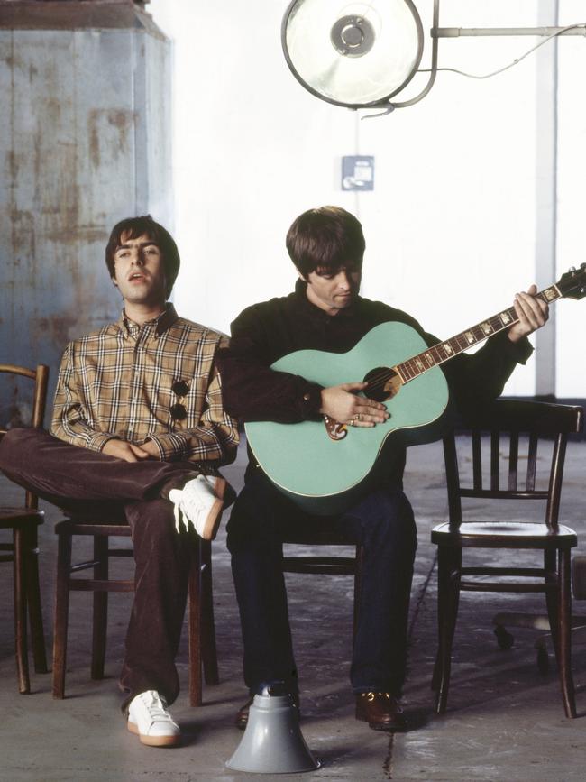 Noel Gallagher and brother Liam (left) in 1995. Picture: Jill Furmanovsky