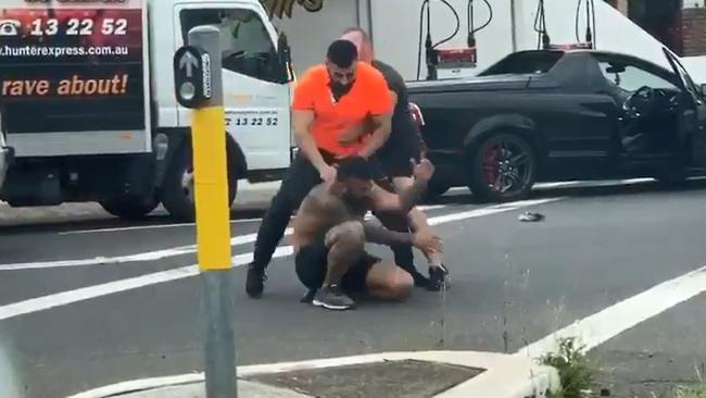 A shocking case of road rage is seen at an intersection in Sydney's Earlwood. Picture: Twitter