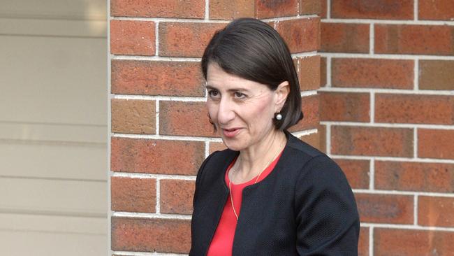 NSW Premier Gladys Berejiklian leaves home on Thursday ahead of Daryl Maguire’s second day at ICAC. Picture: Jeremy Piper