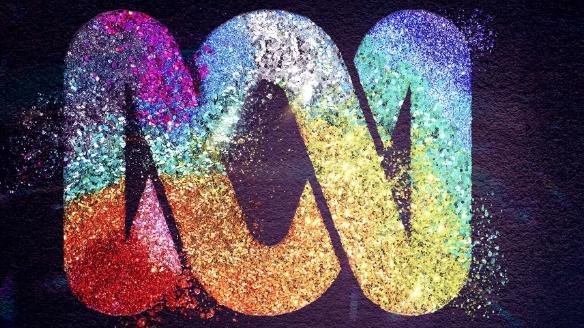 The ABC’s Gay and Lesbian Mardi Gras glitter logo from 2022. Picture: Supplied