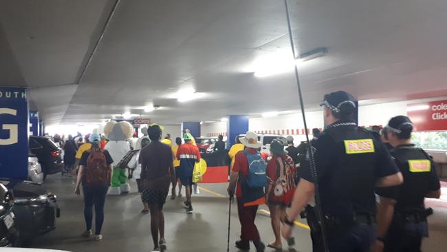 Indigenous protesters cause chaos in Southport. Photo: Brianna Morris-Grant