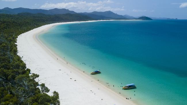 Aerial view of Whitehaven Beach