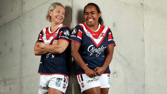 Sydney Roosters players Lavina O'Meley and Kylie Hilder will retire after the grand final. Picture: Jonathan Ng