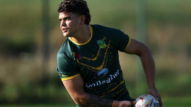 Latrell Mitchell has been named in a Kangaroos train-on squad ahead of the Tri-Nations. Picture: Getty Images